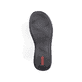 Weiße Rieker Ballerinas 46363-90 mit einem Klettverschluss. Schuh Laufsohle.