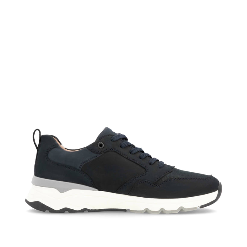 Weiße Rieker Herren Sneaker Low U0901-80 mit super leichter und flexibler Sohle. Schuh Außenseite gespiegelt.