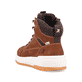 Braune Rieker Herren Sneaker High U0070-22 mit wasserabweisender TEX-Membran. Schuh von hinten.