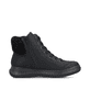 Schwarze Rieker Damen Schnürstiefel 74244-00 mit wasserabweisender TEX-Membran. Schuh Innenseite.