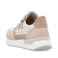 Rosane Rieker Damen Sneaker Low 58902-31 mit einem Reißverschluss. Schuh von hinten.