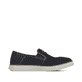 Blaue Rieker Herren Slipper B2267-14 mit einem Gummizug sowie Komfortweite G 1/2. Schuh Innenseite.