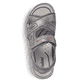 Graue Rieker Herren Trekkingsandalen 26154-14 mit einem Klettverschluss. Schuh von oben.