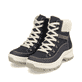 Granitgraue Rieker Damen Schnürstiefel X9335-45 mit Schnürung und Reißverschluss. Schuh Innenseite