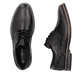 Chaussures à lacets Rieker noires pour homme 13523-00 avec largeur G 1/2. Chaussure vue de dessus, couchée.