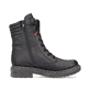 Tiefschwarze Rieker Damen Schnürstiefel 78203-00 mit Schnürung und Reißverschluss. Schuh Innenseite