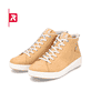 Gelbe Rieker Damen Sneaker High 41907-68 mit wasserabweisender TEX-Membran. Schuhpaar seitlich schräg.