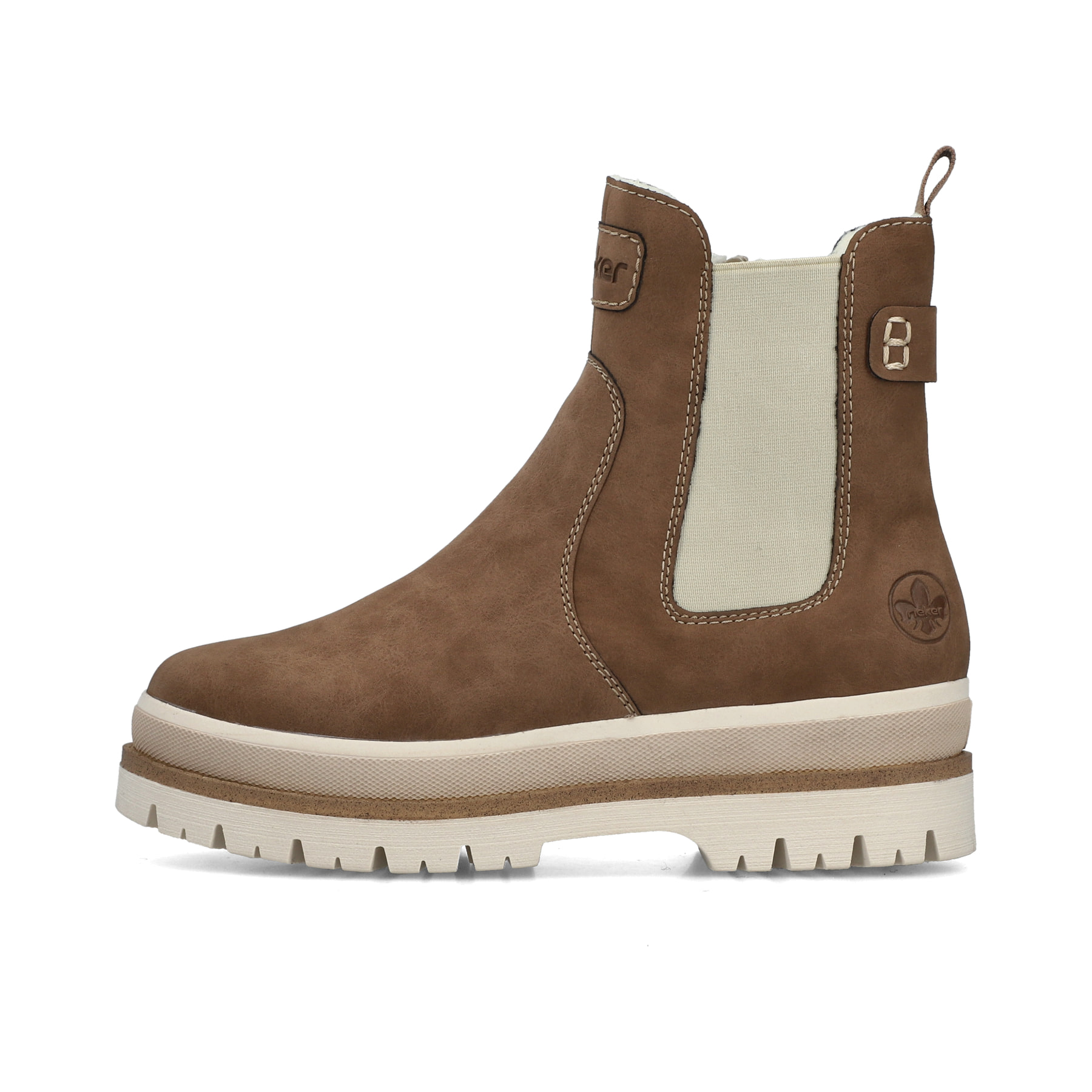 Rieker Stivale Chelsea Da Donna Con Fodera Calda Stringa Suola Chunky Y9371