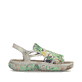 Mehrfarbige Rieker Damen Trekkingsandalen 64841-90 mit floralem Muster. Schuh Innenseite.