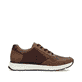 Braune Rieker Herren Sneaker Low B0701-24 mit einem Reißverschluss. Schuh Innenseite.