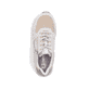 Beige Rieker Damen Sneaker Low 53101-60 mit Reißverschluss sowie Extraweite H. Schuh von oben.