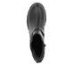 
Tiefschwarze Rieker Damen Kurzstiefel Z9172-00 mit einer robusten Profilsohle. Schuh seitlich schräg