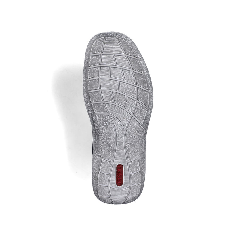 Blaue Rieker Herren Schnürschuhe 03030-14 mit modernen Ziernähten. Schuh Laufsohle.
