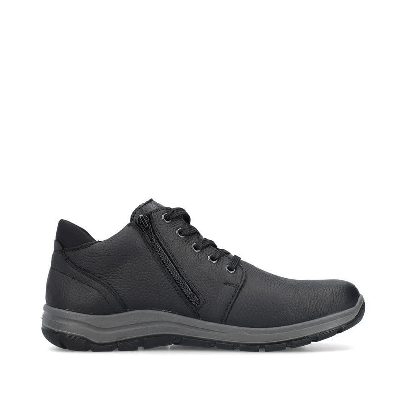 Schwarze Rieker Herren Schnürschuhe 03632-00 mit wasserabweisender TEX-Membran. Schuh Innenseite.