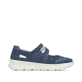 Blaue Rieker Ballerinas N1350-14 mit einem Klettverschluss sowie Extraweite H. Schuh Innenseite.