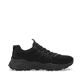 Schwarze Rieker Herren Sneaker Low U1303-00 mit Gummizug sowie flexibler Sohle. Schuh Innenseite.