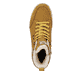 Goldgelb-braune Rieker Herren Schnürstiefel U0071-68 aus Rauleder. Schuh von oben.