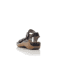 Blaue Rieker Damen Riemchensandalen V27Z0-15 mit einem Klettverschluss. Schuh von hinten.