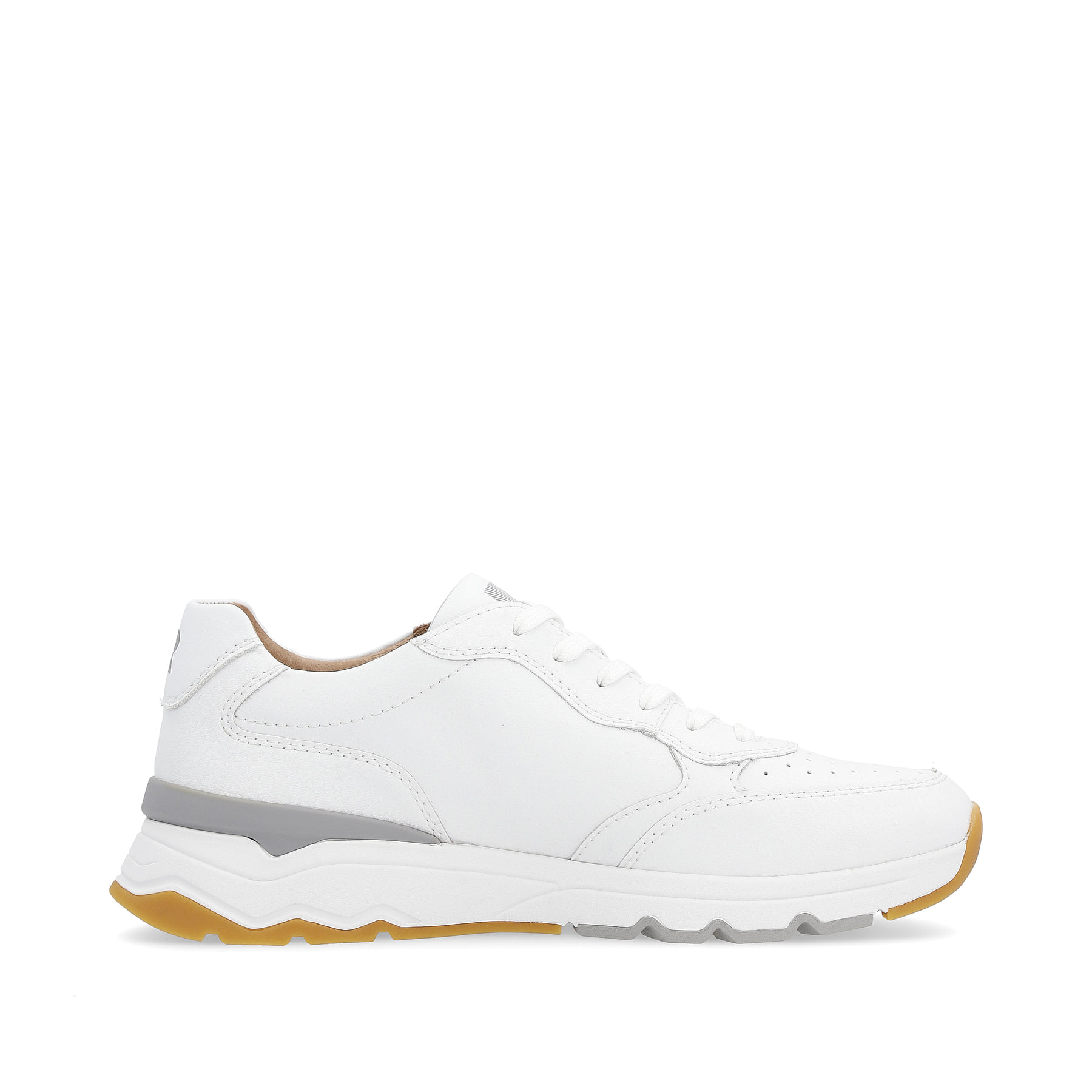 Weiße Rieker Herren Sneaker Low U0901-80 mit super leichter und flexibler Sohle. Schuh Innenseite.