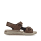 Braune Rieker Herren Trekkingsandalen 26455-22 mit einem Klettverschluss. Schuh Innenseite.