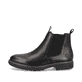 Stahlschwarze Rieker Herren Chelsea Boots 33180-00 mit einem Reißverschluss. Schuh Außenseite.