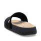 Schwarze Rieker Herren Pantoletten U3250-00 mit einer ultraleichten Sohle. Schuh von hinten.