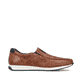 Braune Rieker Herren Slipper 11962-25 aus Glattleder mit modernen Ziernähten. Schuh Innenseite.