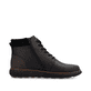 Schwarze Rieker Herren Schnürstiefel B3343-00 aus Glattleder. Schuh Innenseite.