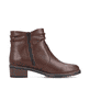 Bottines Rieker marron pour femme Y0551-25 avec fermeture éclair. Chaussure vue de l'arrière.