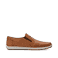 Braune Rieker Herren Slipper 08858-24 mit Gummizug sowie der Komfortweite G 1/2. Schuh Innenseite.