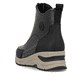 Bronzene Rieker Damen Kurzstiefel N9381-60 mit Metallic-Finish. Schuh von hinten.