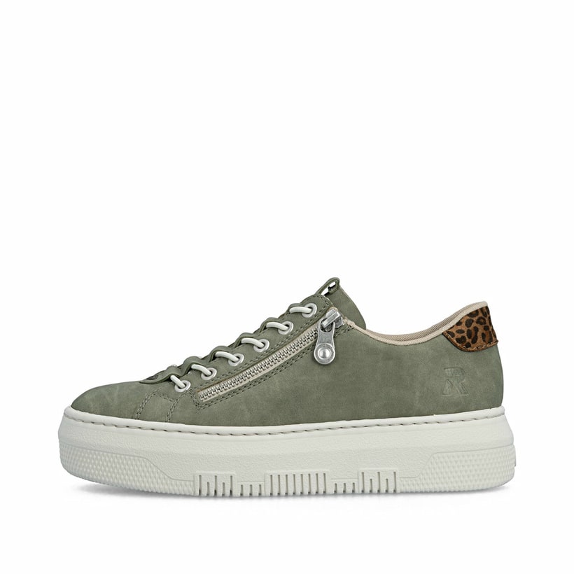 Rieker Schuhe Rieker Plateau Sneaker Grau Rieker Damen
