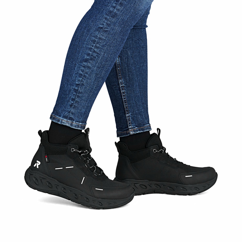 Rieker M6500-00 Sneaker High in Schwarz