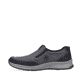 Mocassins Rieker gris pour hommes 14362-00 avec bande élastique. Côté extérieur de la chaussure.