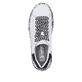 Baskets basses Rieker blanches pour femme W1201-83 en cuir lisse. Chaussure vue de dessus.