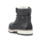 
Tiefschwarze Rieker Herren Schnürstiefel F8301-00 mit Flip-Grip Sohle mit Spikes. Schuh von hinten
