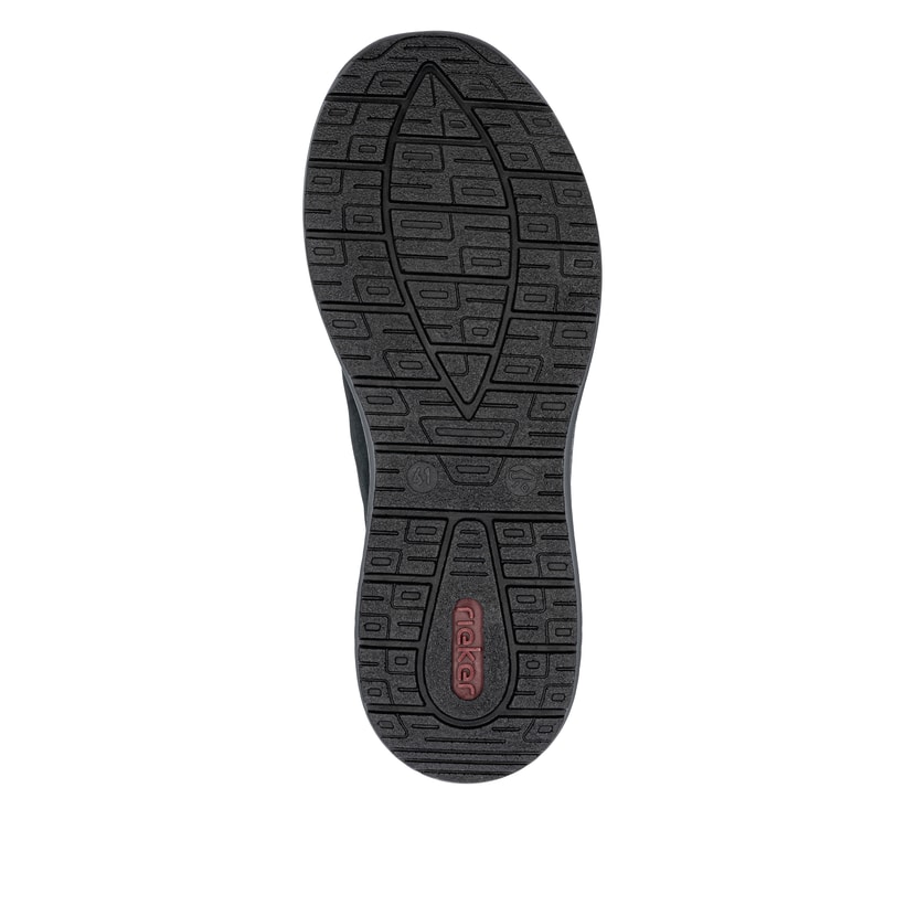 Blaugraue Rieker Herren Sneaker Low B7613-14 mit einer schockabsorbierenden Sohle. Schuh Innenseite