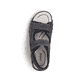 Schwarze Rieker Herren Trekkingsandalen 25053-00 mit einem Klettverschluss. Schuh von oben.