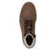 Dunkelbraune Rieker Herren Schnürstiefel F3811-24 mit einem Reißverschluss. Schuh von oben.