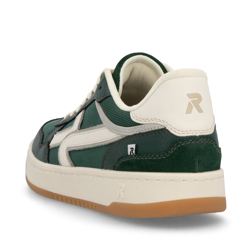 Beige waschbare Rieker Herren Slipper U1103-62 mit einer super leichten Sohle. Schuh Außenseite gespiegelt.
