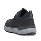Chaussures à lacets Rieker noires hommes 06002-00 avec fermeture éclair. Chaussure vue de l'arrière.