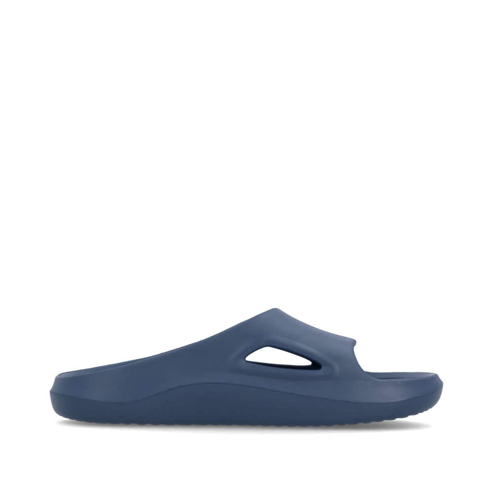 Mules Rieker bleues homme U3450-14 avec semelle ultra légère et flexible. Côté intérieur de la chaussure.