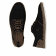 Schwarze Rieker Herren Schnürschuhe B5249-00 mit der Komfortweite G 1/2. Schuh von oben, liegend.