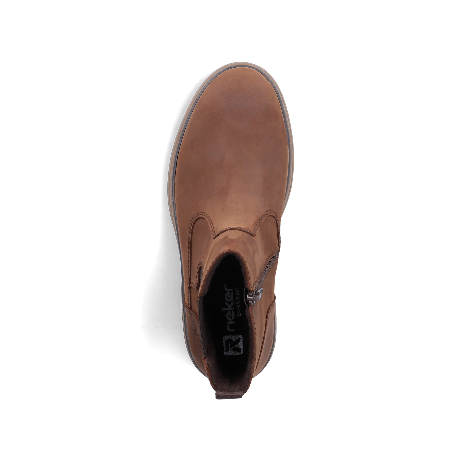Chelsea Boots Rieker marron pour homme F7051-23 en cuir lisse. Semelle extérieure de la chaussure.