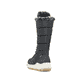 
Asphaltschwarze Rieker Damen Hochschaftstiefel Y4760-00 mit einer leichten Sohle. Schuh von hinten