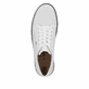 Weiße Rieker Herren Schnürschuhe 19603-80 mit modernen Ziernähten. Schuh von oben.