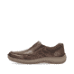 Braune Rieker Herren Slipper 03092-24 mit Elastikeinsatz sowie der Extraweite H. Schuh Außenseite.