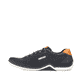 Blaue Rieker Herren Slipper 07555-14, Barfußschuhe mit einem Gummizug. Schuh Außenseite.