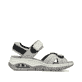 Graue Rieker Damen Trekkingsandalen 67651-40 mit Rieker Air Sohlenfenster. Schuh Innenseite.