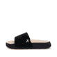 Schwarze Rieker Herren Pantoletten U3250-00 mit einer ultraleichten Sohle. Schuh Außenseite.